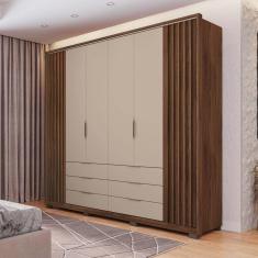 Imagem de Guarda Roupa Casal 6 Portas 6 Gavetas Suburban Espresso Móveis Havana/Off White