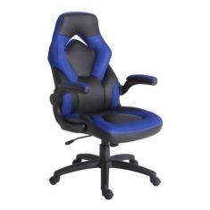 Imagem de Cadeira Gamer Tela Mesh Até 100kg Azul 113x70x63cm