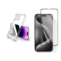 Imagem de Capa Capinha Case Anti Impacto + Pelicula vidro 3d para Iphone 15 Pro 