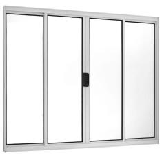 Imagem de Janela de Correr 4 Folhas Central Brilhante 120x200cm Ecosul Esquadrisul