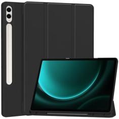 Imagem de Capa fina compatível com Samsung Galaxy Tab S9 FE Plus/+ SM-X610/SM-X616 12,4 polegadas com suporte de caneta S embutido, capa protetora de visualização em vários ângulos com capa de TPU macio, capa hibernar/despertar automática (cor: B