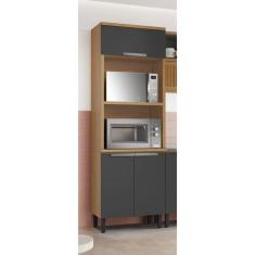 Imagem de Paneleiro 3 Portas Nicho Para 2 Fornos 100% Mdf New Porto Fre