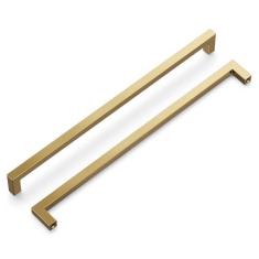 Imagem de Hickory Hardware Puxadores de armário de cozinha, puxador de gaveta para portas e gavetas de cômoda, ferragens para banheiro, orifício central de 30 cm, bronze champanhe, coleção de claraboias