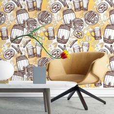 Imagem de Papel de Parede Adesivo Choop Cerveja N03048 Rolo de 0,58x3,00