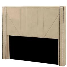Imagem de Cabeceira Casal Queen Estofada Para Cama Box Toronto Veludo Cor Bege