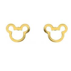 Imagem de Brinco Mickey Mini Infantil Banhado A Ouro - Jhulias Joias E Semi Joia