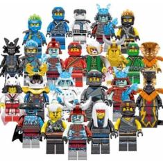 Imagem de Boneco Blocos De Montar Ninjago Lloyd Jay Kay Zane Kai Cole - Mega Blo