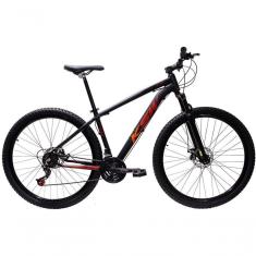 Imagem de Bicicleta Aro 29 Ksw Xlt 24v Freio A Disco Suspensão Mountain Bike Alumínio Preto-vermelho-laranja 17