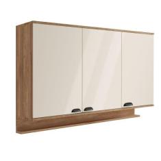 Imagem de Armário Aéreo de Cozinha 1200mm 3 Portas c/ Porta Temperos Lótus Carra