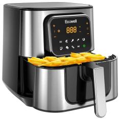 Imagem de Fritadeira Eletrica Airfryer 6L Em Aco Inoxidavel Com Painel Digital E Cesto Antiaderente, 110V, Ecowell Txs5t2, Preto