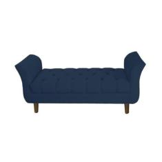 Imagem de Recamier Estofado Para Salão De Beleza 140 Cm Grécia Suede Azul Marinh