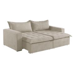 Imagem de Sofá 5 Lugares Retrátil E Reclinável Linho M-184 Martins Creme