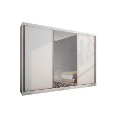 Imagem de Guarda Roupa 3 Portas De Correr E 8 Gavetas C- 1 Espelho Sollo Plus Branco - Novo Horizonte