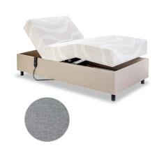 Imagem de Cama Solteiro Centauro Linho Cinza Claro 97X205x64 Cm S/ Fio - Pilati