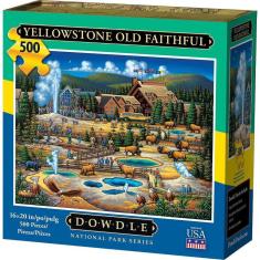 Imagem de Quebra-cabeça D·O·W·D·L·E Yellowstone Old Faithful 500 peças