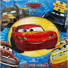 Livro Aprender Brincando C/ Quebra Cabeca Disney - Carros 3 - 1ª