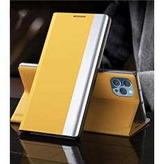 Imagem de Capa flip para iPhone 14 13 11 15 Pro Max 12 Mini XS XR X SE 2020 6 6S 7 8 Plus Suporte de luxo Capa de livro Bolsa magnética para telefone, amarela, para 6 Plus 6S Plus