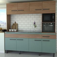 Imagem de Cozinha Compacta Larissa 8 Portas 1 Gaveta Freijó/Oliva - Panorama Móveis