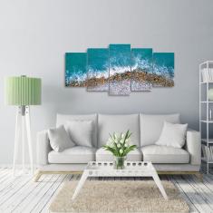 Imagem de Quadro Decorativo Mosaico 5 peças PAISAGEM PRAIA