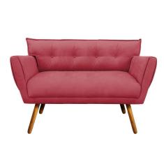 Imagem de Sofá Retrô Namoradeira Anitta Suede Rose
