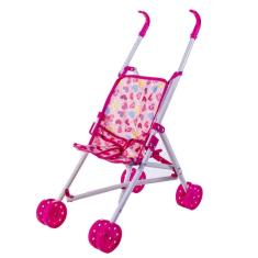 Imagem de Carrinho De Boneca Bebe Rosa Brinquedo Infantil Passeio