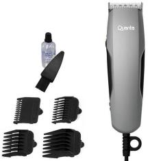 Imagem de Maquina de Cortar Cabelo Quanta QTCE50 12 Watts Bivolt - Preta/Cinza, 