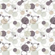 Imagem de Papel de Parede Bolinhas Circulos Fendi 2,70x0,57m