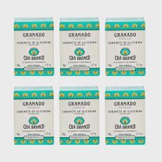 Imagem de Kit 6 Sabonete Granado Glicerina Terrapeutics Chá Branco 90g cada.