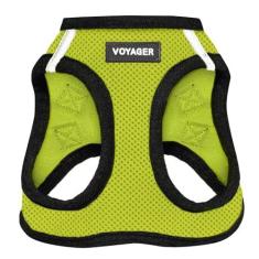 Imagem de Peitoral Voyager Step-in Air para cães – malha para todos os climas, refletivo, sem puxão para cães pequenos, médios e gatos – seguro com fecho de velcro, fivela, anéis D duplos – acabamento verde
