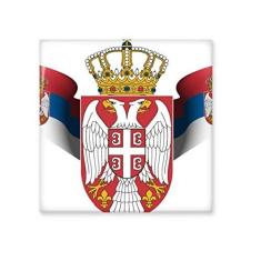 Imagem de Decalque brilhante de ejo de cerâmica com emblema nacional da Sérvia