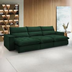 Imagem de Sofá Retrátil E Reclinável 410cm Martinho Veludo - Celflex