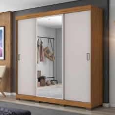 Imagem de Guarda Roupa Casal 3 Portas 4 Gavetas com Espelhos NT5020 Notável Móveis