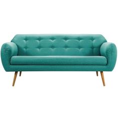 Imagem de Sofá Beatle 3 Lugares  - Daf Mobiliário Cor Azul Turquesa