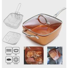 Imagem de Caçarola fritadeira - panela Ceramica e Titânio Master chef 4 -