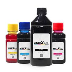 Imagem de Kit 4 Tintas para Canon G2100 Black 500ml Coloridas 100ml Maxx Ink