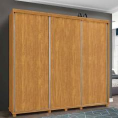 Imagem de Guarda Roupa Casal 3 Portas De Correr 255 cm Cinamomo Off White Flex Monique Shop Jm