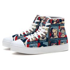 Imagem de Tênis Cano Alto Série Anime One Piece 4 Luffy-Unissex