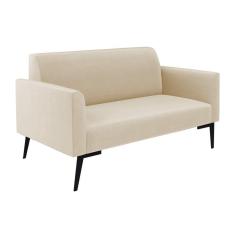 Imagem de Sofá Namoradeira Pés Villach Marisa Suede Bege D03 - D'rossi