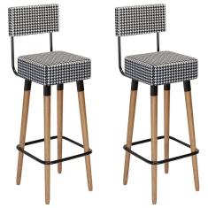 Imagem de Kit 2 Banquetas Para Bancada Estofada Bariloche Cardan