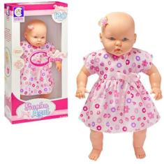 Imagem de Boneca Menina Infantil Fala 120 Frases Bebezão Grande 56cm Em Vinil Ar