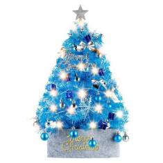Imagem de Árvore de Natal Migaven Mini 60 cm/2 pés com luzes e enfeites