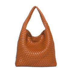 Imagem de NEWBELLA Bolsas de tecido femininas de couro PU moda alça superior bolsa de ombro grande Hobo Tote Bag, Marrom