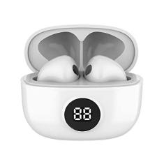 Imagem de WB Fone de ouvido Bluetooth In-ear Mini IO, Sem fio, Display Digital, Bateria 20h, IPX4, Super Bass, Compacto, Touch sensível ao toque, Conexão automática, Branco