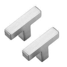 Imagem de Pacote com 3 maçanetas de armário de níquel escovado - Puxadores de armário de cozinha puxadores de armário prateados para gaveta de armário de cozinha puxadores de cômoda de aço inoxidável para