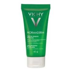 Imagem de Vichy Normaderm verde 60g gel de limpeza pele oleosa anti-brilho limpa poros bisnaga