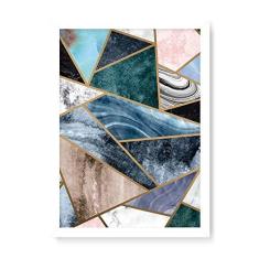 Imagem de Arte Maníacos Quadro Decorativo em Madeira Mosaico de Mármore - 23x16,25cm (Moldura caixa em laca )