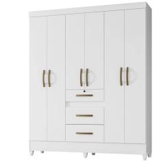 Imagem de Guarda Roupa Casal 6 Portas 8684 Branco Moval Branco
