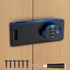 Imagem de I-EASYDWW Fechadura de combinação de armário sem chave, puxador de torção com senha de 3 dígitos para portas, armários, gavetas, porta de celeiro, banheiro, ao ar livre, armário, cerca, liga de zinco