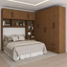 Imagem de Guarda-Roupa Casal Modulado Paradise 10 Portas 6 Gavetas Freijó - Panorama Móveis