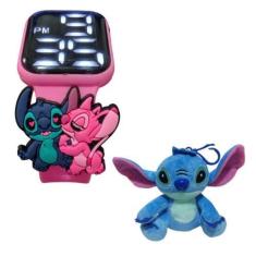 Imagem de Relógio Digital Inspirado Stitch_Angel+Pelucia Infantil_AZ - Smactudo